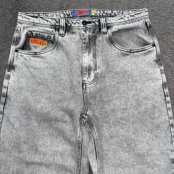 Empyre Loose Fit Scramble Grey Wash Skate Jeans Men's Size 32Wx30L Y2K - Picture 3 of 14